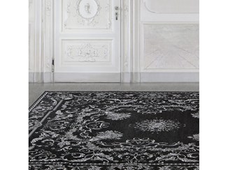 Tapis Baroque noir/argent